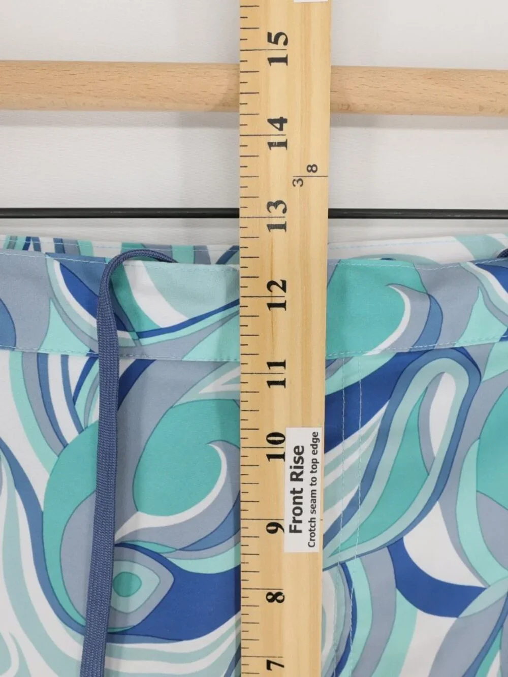 Fair Harbor Swim Trunks Mens 38 Blue Swirl Print BreezeKnit Lined Stretch
